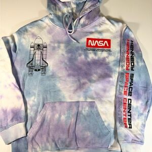 NASA Tie-Dye Hoodie - Blue and Purple
